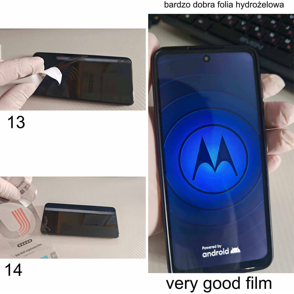 Folia hydrożelowa na smartfon - uniwersalna 2 szt. matowa i przezroczysta - obrazek 8