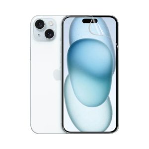 Гідрогелева плівка для iPhone 15 Plus, стійка до розтріскування - комплект з 2 шт., прозора + матова