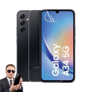 2x гідрогелева плівка на екран Samsung Galaxy A34 5G, матова та прозора