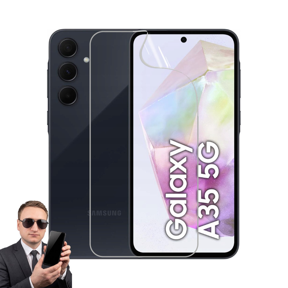 2x гідрогелева плівка на екран Samsung Galaxy A35 5G, матова та прозора