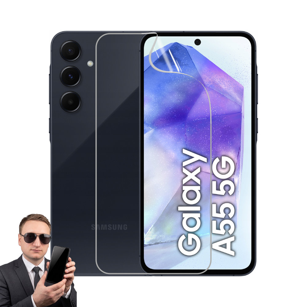 2x гідрогелева плівка на екран Samsung Galaxy A55 5G, матова та прозора