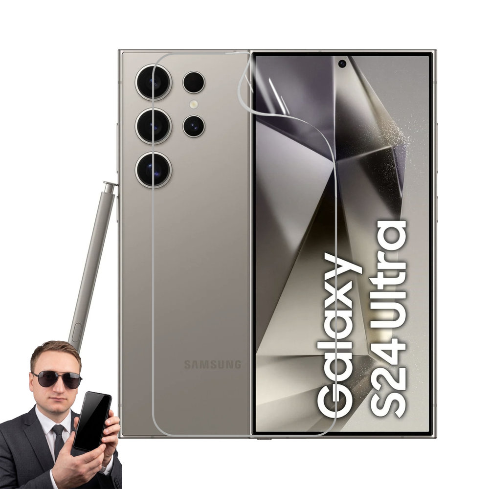 2x гідрогелева плівка на екран Samsung Galaxy S24 Ultra, матова та прозора