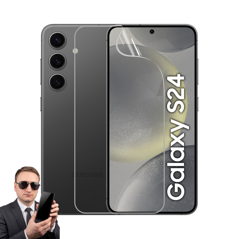 2x гідрогелева плівка на екран Samsung Galaxy S24, матова та прозора