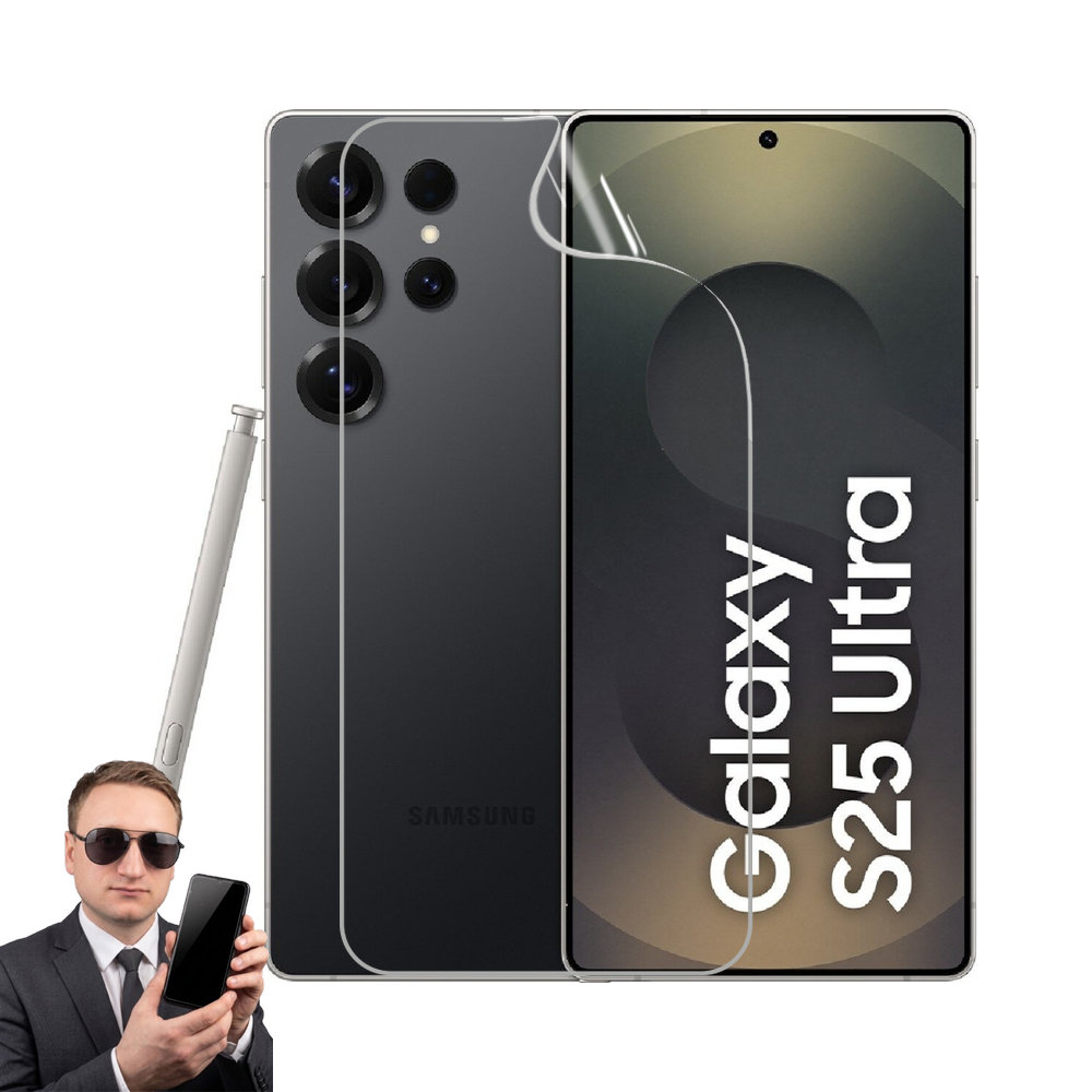 2x гідрогелева плівка на екран Samsung Galaxy S25 Ultra, матова та прозора