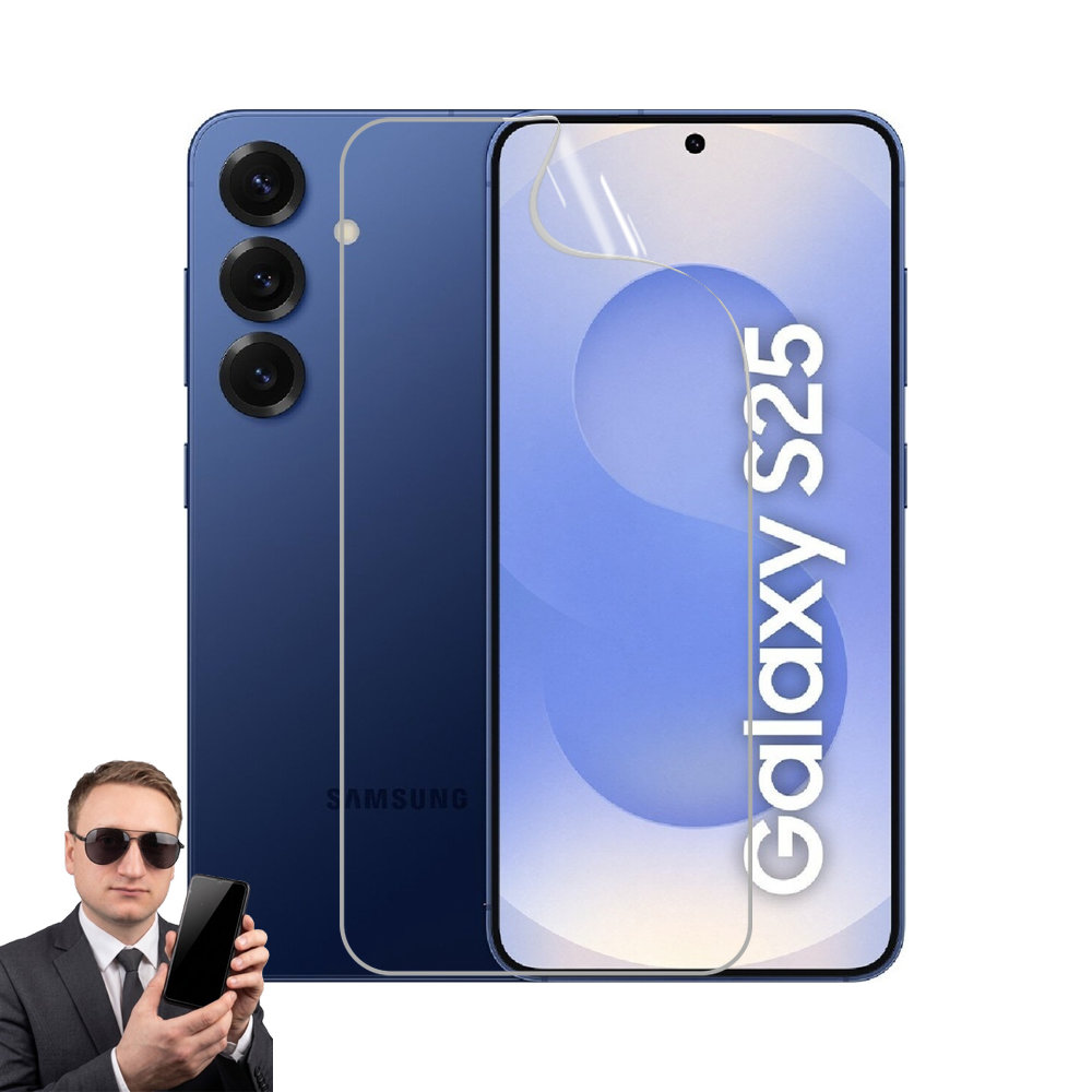2x гідрогелева плівка на екран Samsung Galaxy S25, матова та прозора
