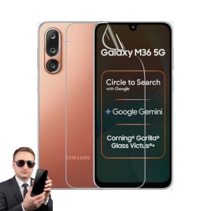 2x гідрогелева плівка на екран Samsung Galaxy M36 5G, матова та прозора