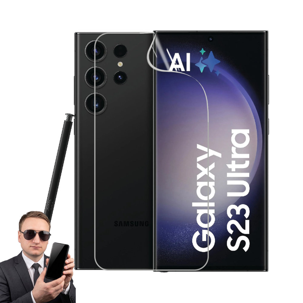 2x гідрогелева захисна плівка на екран Samsung Galaxy S23 Ultra матова та прозора