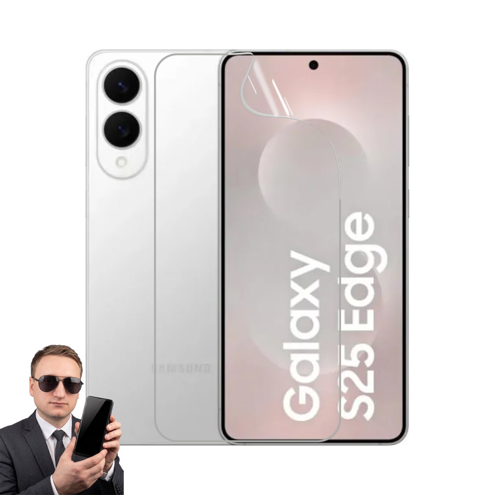 2x гідрогелева плівка на екран Samsung Galaxy S25 Edge, матова та прозора