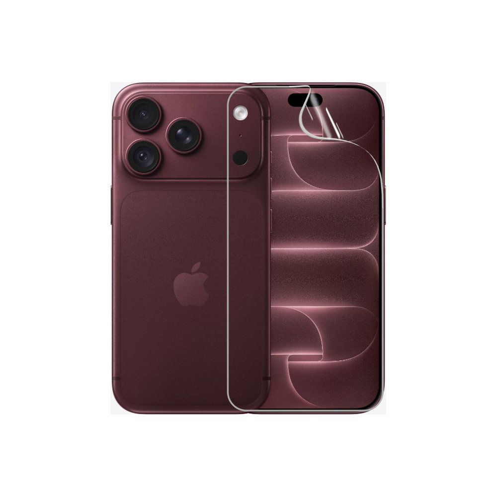 Folia do iPhone 18 Pro Max hydrożelowa odporna na pękanie - w zestawie 2 szt. przezroczysta + matowa